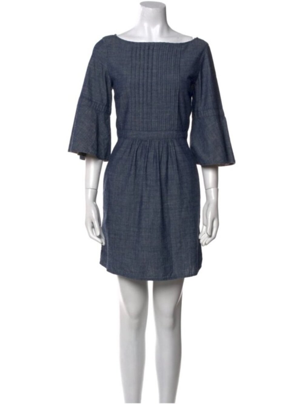 SOLD Burberry Michelle Bell Sleeve Chambray Dress Women’s Size 4 IT 38